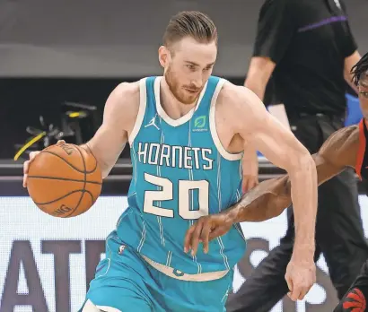  ??  ?? Though he wasn’t selected to the game, Gordon Hayward is having an All-Star-caliber season, especially with his accuracy on 3-pointers. He leads the Hornets in scoring.