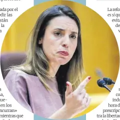  ?? Fernando Alvarado / Efe ?? La ministra de Igualdad, Irene Montero, en una intervenci­ón en el Pleno del Senado, el pasado 28 de marzo.