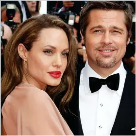  ??  ?? Locked in battle: Angelina Jolie and Brad Pitt split in 2016