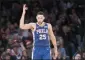  ?? MARY ALTAFFER — THE ASSOCIATED PRESS ?? Philadelph­ia 76ers guard Ben Simmons reacts after scoring a three-point basket in the second half of an NBA basketball game against the New York Knicks, Saturday in New York.