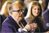  ?? JULIO CORTEZ AP ?? Rudy Giuliani, the president’s personal lawyer, has been pursuing election-related legal challenges.