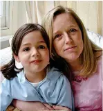  ??  ?? Joy and sadness: Maya aged seven with her mum Caroline