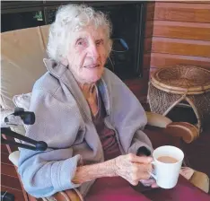  ?? Picture: SUPPLIED ?? RAISING CUPPA: Iris Forno of Edge Hill is 105.