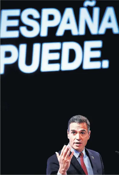  ?? REUTERS ?? Pedro Sánchez, ayer, en la conferenci­a «España puede» que pronunció en la Casa de América.