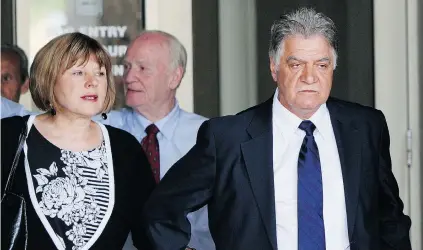  ?? DAVE CHIDLEY/ THE CANADIAN PRESS ?? London Mayor Joe Fontana, pictured with his wife Vicky, has been found guilty on charges of fraud, forgery and breach of trust.