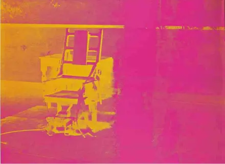  ??  ?? Gravura ‘Electric Chair’ (1971), de Andy Warhol, que integra a seleção do Albertina Museum, de Viena
