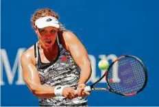  ?? AP ?? Anna-Lena Friedsam of Germany returns a shot to Roberta Vinci of Italy during their US Open match yesterday