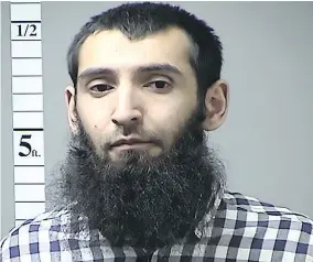 ?? — GETTY IMAGES FILES ?? Sayfullo Saipov is accused of killing eight people and injuring 11 in New York on Tuesday, mowing down cyclists and pedestrian­s, before striking a school bus.