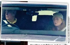  ?? ?? Heading out: Prince and ex-wife Sarah Ferguson look downcast leaving Windsor at weekend