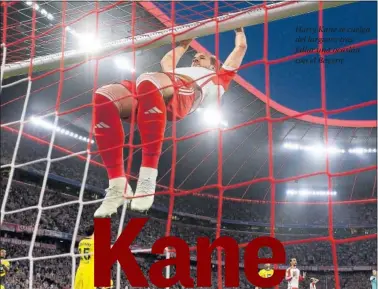  ?? ?? Harry Kane se cuelga del larguero tras fallar una ocasión con el Bayern.