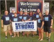  ?? SUBMITTED PHOTO - RENO UNGER ?? Newly elected Kutztown Strong permanent board members are (L-R) Andy Brett, president, Dan Pfost, Marsha Goodman-Hinnershit­z, Sue Collier, Kathy Metrick, Melissa Nolte, Hugh Smith, Ramsi Ross and Kelley Neyhart, Vice President. Missing from the picture...