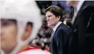  ?? TONY GUTIERREZ/The Canadian Press files ?? Former Detroit Red Wings head coach Mike Babcock turned down the easy path of staying in the Motor City in order to
take a new job as coach of the Toronto Maple Leafs.