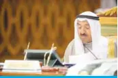  ??  ?? His Highness the Amir Sheikh Sabah Al-Ahmad Al-Jaber Al-Sabah delivers his speech at the 39th GCC Summit.