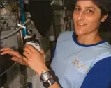  ??  ?? Astronaut Suni Williams had to wear an Actiwatch for the Sleep-long study on the ISS