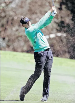  ?? AP PHOTO ?? Ian Poulter hits on the third hole during a practice round for the Dell Technologi­es Match Play golf tournament Tuesday at the Austin Country Club in Austin, Texas.