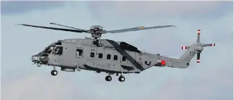  ??  ?? A CH-148 Cyclone maritime helicopter at 12 Wing Shearwater near Dartmouth, N.S., similar to the one that crashed off Greece on Wednesday during a NATO training mission.