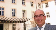  ?? RP-FOTO: BERND SCHALLER ?? Bertold Reul, Direktor des De Medici-Hotels, ist Vorsitzend­er des IHK-Ausschusse­s für Tourismus, Kongress- und Ausstellun­gswesen.