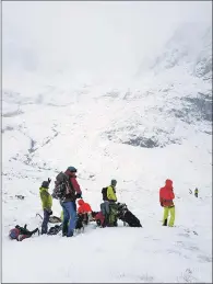  ??  ?? John Stevenson from Lochaber Mountain Rescue Team said the three climbers had a lucky escape.