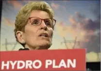  ?? CANADIAN PRESS FILE PHOTO ?? The Tories say ads about planned hydro bill reductions put Premier Kathleen Wynne’s Liberals in contempt of parliament.