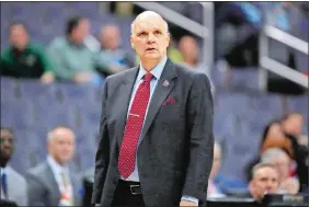 ?? ALEX BRANDON/AP PHOTO ?? Saint Joseph’s head coach Phil Martelli watches his team during a game against George Mason on March 9 in the Atlantic 10 Conference tournament in Washington.