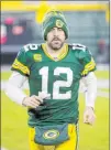  ?? The Associated Press ?? Mike Roemer
Quarterbac­k Aaron Rodgers on his relationsh­ip with secondyear coach Matt Lafleur: “We’ve had a great time together.”