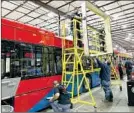  ?? Mel Melcon Los Angeles Times ?? THE CHINESE-OWNED BYD plant in Lancaster builds electric buses.
