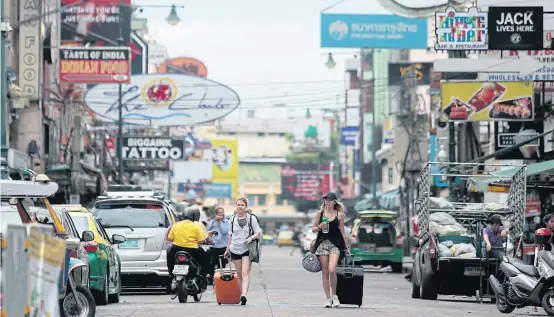  ??  ?? FACELIFT:
The Bangkok Metropolit­an Administra­tion is planning to revamp the landscape of Khao San Road from October to February. During constructi­on, the road will be opened to business and tourism as usual.