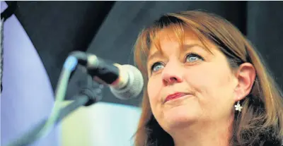  ??  ?? > Plaid leader Leanne Wood