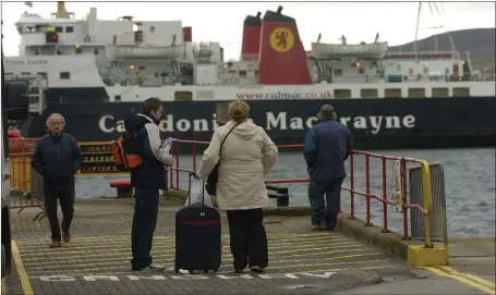  ?? Picture: Colin Mearns ?? Calmac has come under fire from Western Isles Council after Barra went without its vital ferry link to Oban for four days this week