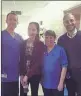  ??  ?? IN GOOD HANDS: Alycia Matthews with hospital staff.