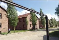  ??  ?? GALLOWS. At Auschwitz I, escapees were executed by public hanging.