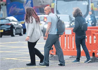  ??  ?? Alan Shaw pictured outside Aberdeen Sheriff Court where he was tried for defrauding the OAP