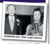  ??  ?? HUSBAND No1: With Leigh Holman