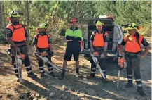  ??  ?? The Inta-Wood Forestry crew provided three top performers in the latest Waste-to-Thin results, with Aaron Motutere (far left) and Paetoko Tawa
(far right) equal first and
Dion Kahi (second from right) second-equal. Here they are with colleagues, from...