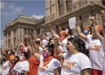  ?? AP ?? ’EXACTLY WHAT WE FEARED’: A federal judge on Friday, Oct. will consider whether Texas can leave in place the most restrictiv­e abortion law in the U.S.