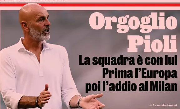  ?? LAPRESSE ?? Guida Stefano Pioli, 54 anni, tecnico del Milan dall’ottobre scorso. In 25 gare 11 vittorie, 6 pareggi, 8 sconfitte. Sotto l’esultanza di Paquetà, Calhanoglu e Rebic