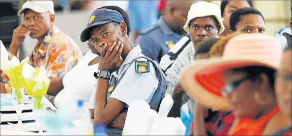  ?? Picture: MICHAEL PINYANA ?? SAFETY FIRST: Taxi operators were a no-show at the Transport Education training Authority’s HIV/Aids awareness campaign held at Zwelitsha Community Hall, near King William’s Town yesterday as they were attending a taxi conference in Cape Town