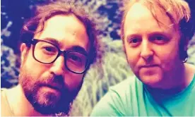  ?? Photograph: Facebook ?? Sean Ono Lennon and James McCartney, announcing the song Primrose Hill.