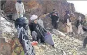  ?? AFP FILE ?? ■ Taliban fighters during a patrol in Ghazni province.