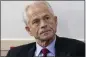  ?? PATRICK SEMANSKY — THE ASSOCIATED PRESS FILE ?? Then-White House trade adviser Peter Navarro listens during a news conference at the White House in Washington.