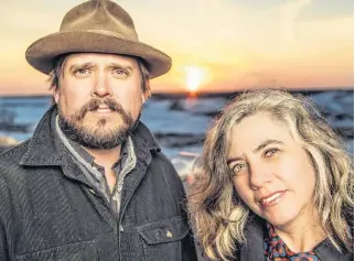  ?? AARON IVES ?? Winnipeg duo the Small Glories (J.D. Edwards and Cara Luft) picked up three 2020 Canadian Folk Music Awards on Saturday night. The event was scheduled to take place in Charlottet­own last weekend, but because of the pandemic, the ceremony was held online.