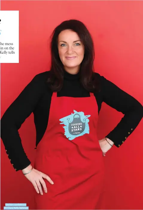  ??  ?? Kitchen confidence: Dr Ciara Kelly believes we are underestim­ating what our children can do when it comes to cooking