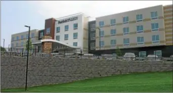  ?? KEVIN TUSTIN — DIGITAL FIRST MEDIA ?? Marple’s first hotel sits atop of what manager Pat Burns called a great beacon. The 110room Fairfield Inn & Suites by Marriott looks over the Blue Route from its address at 100 Lawrence Road.