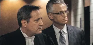  ?? DAVE SIDAWAY/FILES ?? On Monday, the sexual assault and touching of a minor case against former Montreal North mayor Gilles Deguire, right, seen with his lawyer Frank Pappas, was pushed to early December.