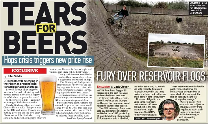  ?? ?? SOLD OFF: BMX stunt rider has fun at Sadberge reservoir in Co Durham