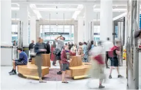  ?? Photo / Michael Craig ?? Auckland’s old Chief Post Office reopened yesterday. The building, which leads to the Britomart train station, had been shut since 2017 as two new tunnels were built beneath it for the City Rail Link.