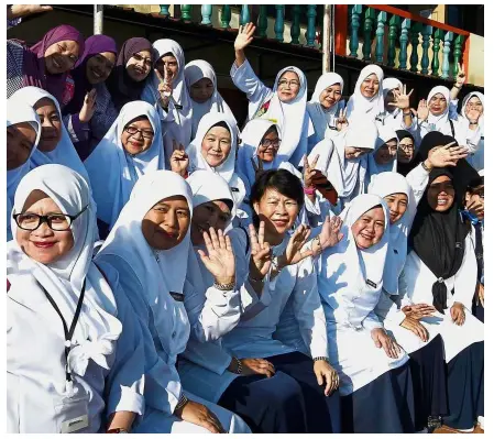  ?? — File photo ?? Teachers wearing school uniforms to celebrate Teachers Day last year.