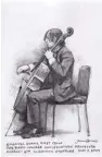  ??  ?? Cello Student, pencil, 7 x 5”