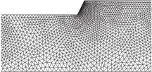  ??  ?? 图 2 边坡算例的有限元网格­Fig. 2 Finite element mesh of the slope