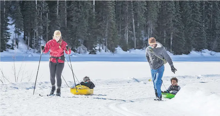  ?? TIM BARKER ?? Cross-country skiers in Manning Park can tackle 60 kilometres of groomed trails. There’s also snowshoein­g, tobogganin­g and ice skating.